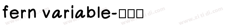 fern variable字体转换